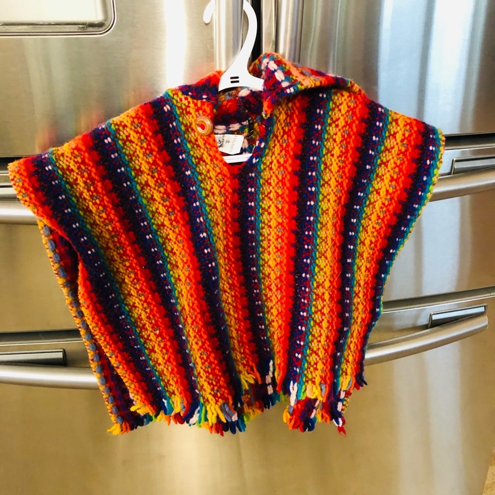 Vintage Wool toddler poncho